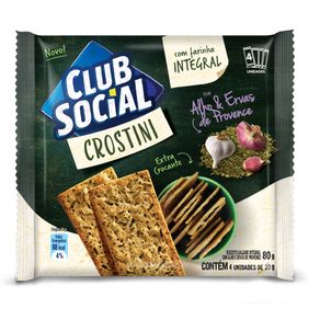 Biscoito Sabor Alho e Ervas Crostini Club Social 80g