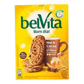 Biscoito Sabor Mel e Cacau Belvita 25g com 3 Unidades
