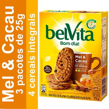 Biscoito Sabor Mel e Cacau Belvita 75g
