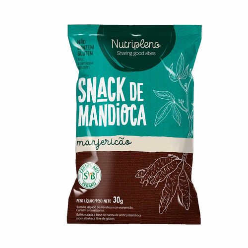 Biscoito Salgado de Mandioca Manjericão - Nutripleno - 30g
