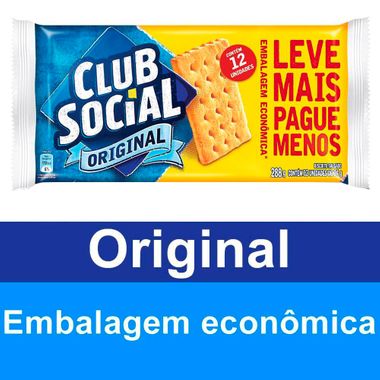 Biscoito Salgado Original Club Social 288g