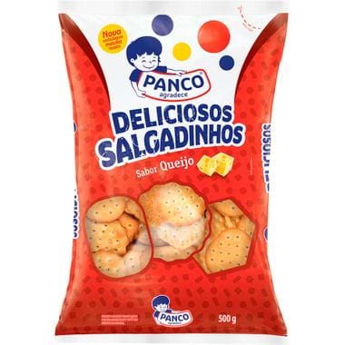 Biscoito Salgado Sabor Queijos Deliciosos Salgadinhos Panco 500g