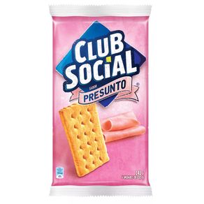 Biscoito Salgado Sabor Presunto Club Social 141g
