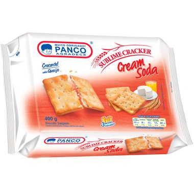 Biscoito Sublime Cracker Cream Soda Panco 400g
