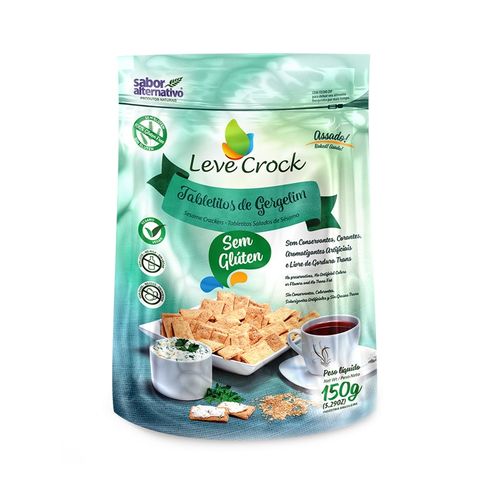 Biscoito Tabletitos de Gergelim - Leve Crock - 150g