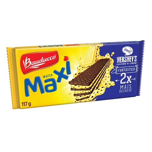 Biscoito Wafer Bauducco Maxi Cookies com 117g