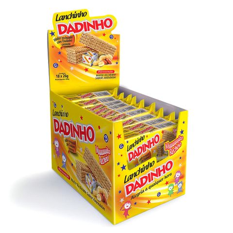 Biscoito Wafer Lanchinho Dadinho C/18 - Dizioli