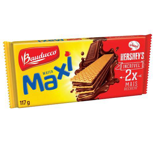 Biscoito Wafer Maxi Chocolate 117g - Bauducco