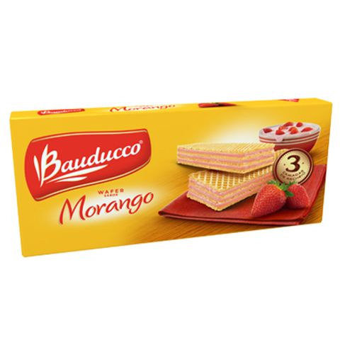 Biscoito Wafer Morango 165g - Bauducco