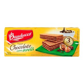 Biscoito Wafer Sabor Chocolate com Avelã Bauducco 140g