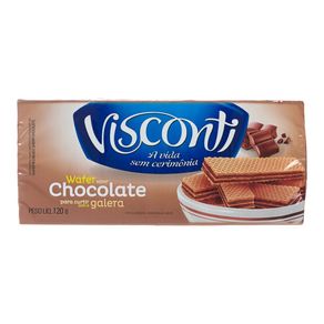 Biscoito Wafer Sabor Chocolate Visconti 120g