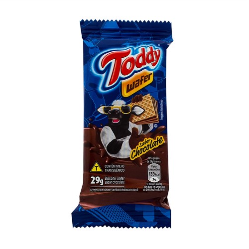 Biscoito Wafer Toddy Sabor Chocolate com 29g