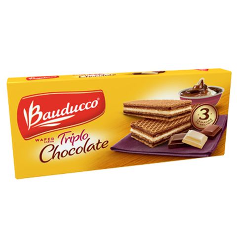 Biscoito Wafer Triplo Chocolate 165g - Bauducco