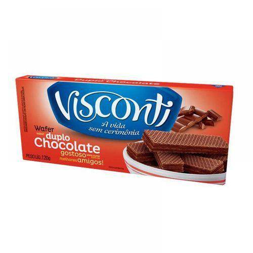 Biscoito Wafer Visconti 120gr Pc Duplo Choc