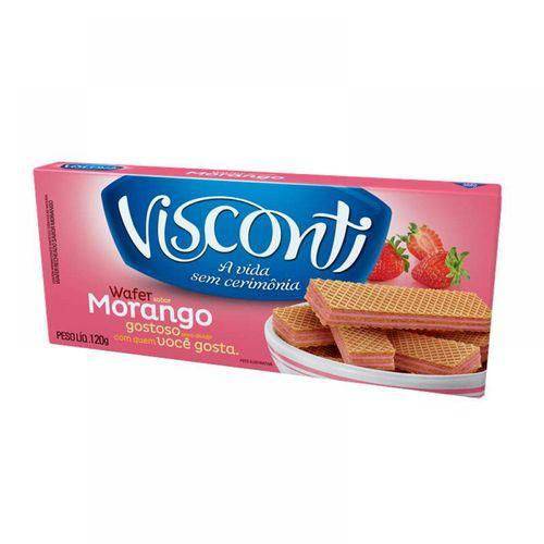 Biscoito Wafer Visconti 120gr Pc Morango