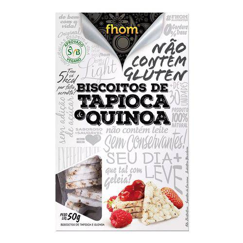 Biscoitos de TAPIOCA e QUINOA - Fhom - 50g