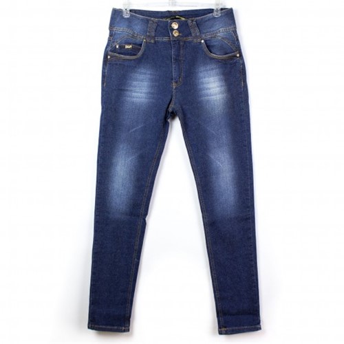Bizz Store - Calça Jeans Feminina Transmissão Reta Plus LY JE