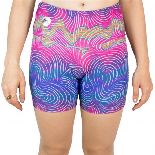 Bizz Store - Shorts Feminino Rosa Tatuada Fitness Sublimado