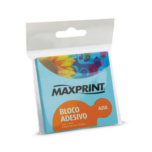 Bloco Adesivo Maxprint Azul Neom 76x102 Médio