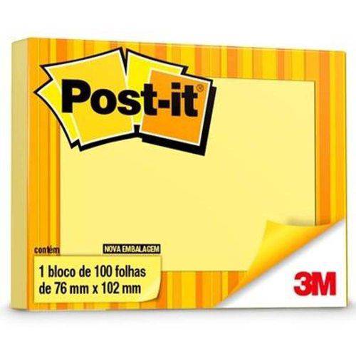 Bloco Adesivo Post-It 3m 76 Mm X 102 Mm C/ 100fls Amarelo Hb004088132