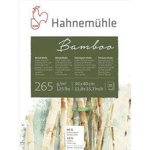Bloco Aquarela Bamboo 265 G/m² 30 X 40 Cm com 25 Folhas Hahnemuhle