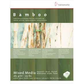Bloco Aquarela Bamboo 265 G/m² 30 X 40 Cm com 50 Folhas Hahnemuhle