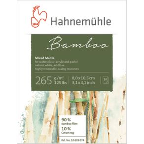 Bloco Aquarela Bamboo 265 G/m² 8 X 10,5 Cm com 10 Folhas Hahnemuhle
