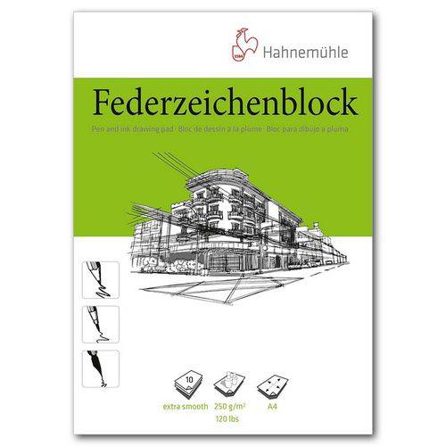 Bloco Artistico Hahnemuhle Federzeichenblock 250g A4 010 Fls D-37586