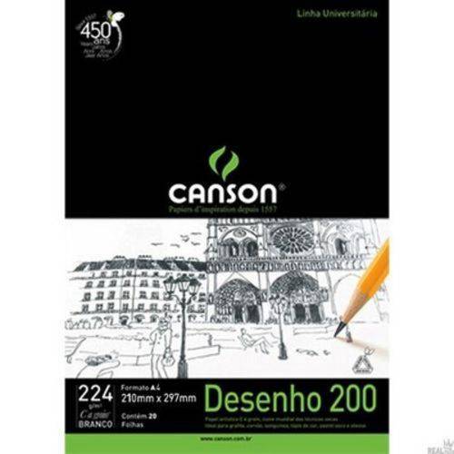 Bloco Canson A4 Desenho 200 - 20 Folhas - Branco