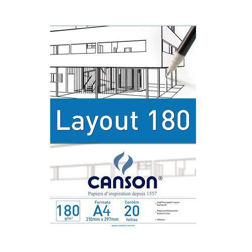 Bloco Canson Layout - 180g A4