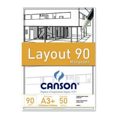 Bloco Canson Layout 90g A3 (Margeado)