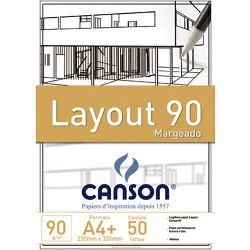 Bloco Canson Layout - 90g A4 (Margeado)