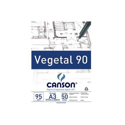 Bloco Canson Tecnico Vegetal 95grs A3 C/50 Folhas