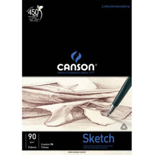Bloco Canson Universitário Sketch 90grs A2 C-75 Folhas