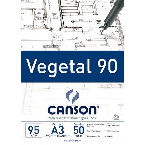 Bloco Canson Vegetal 95g A3