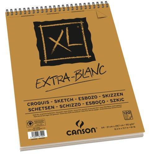 Bloco Canson Xl Extra-Blanc 90grs A4 C/120 Folhas