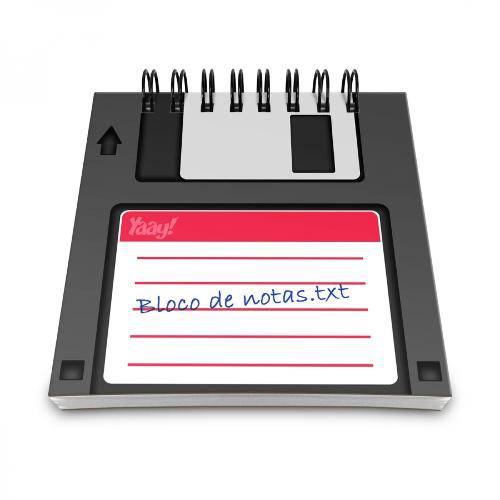 Bloco de Anotações Disquete Floppy Disk