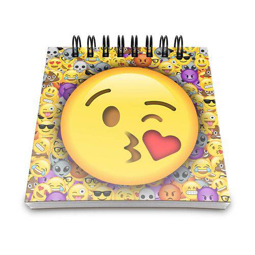 Bloco de Anotações Emoticon - Emoji Beijinho com Amor