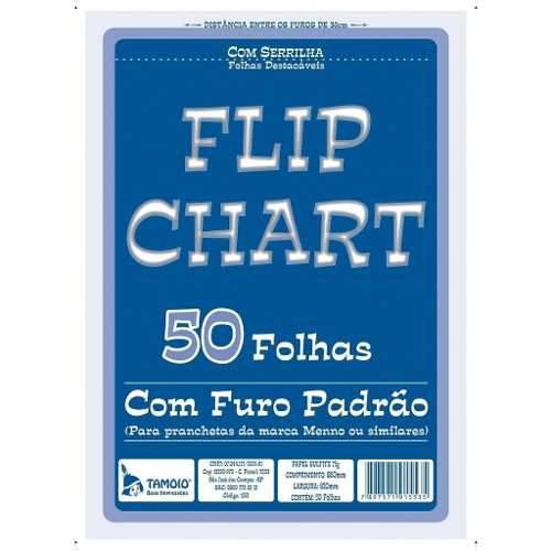 Bloco de Papel P/ Flip Chart 64x88 75g 50 Folhas