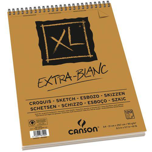 Bloco Extra Blanc Canson Xl 090 G A4 120 Fls 60787500