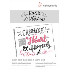 Bloco Hand Lettering 170 G/m² A-5 com 25 Folhas Hahnemuhle