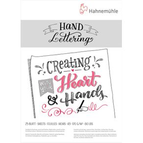 Bloco Hand Lettering 170 G/m² A-3 com 25 Folhas Hahnemuhle