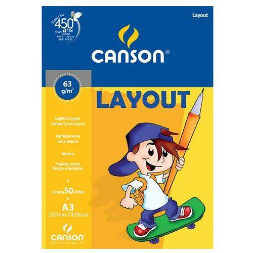 Bloco Lay Out A3 S/margem 50f 63g Canson