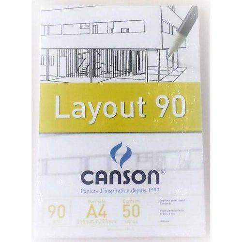 Bloco Layout 90 A4 - Canson