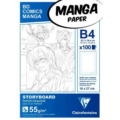 Bloco Manga Clairefontaine B4 100 Fls 94040