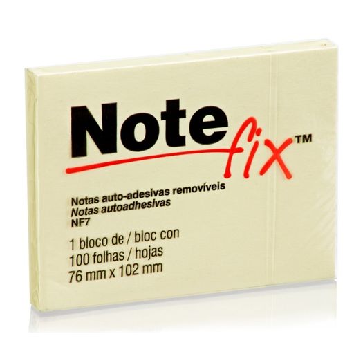Bloco Note Fix Nf7 100 Folhas 76x102mm Amarelo 3m