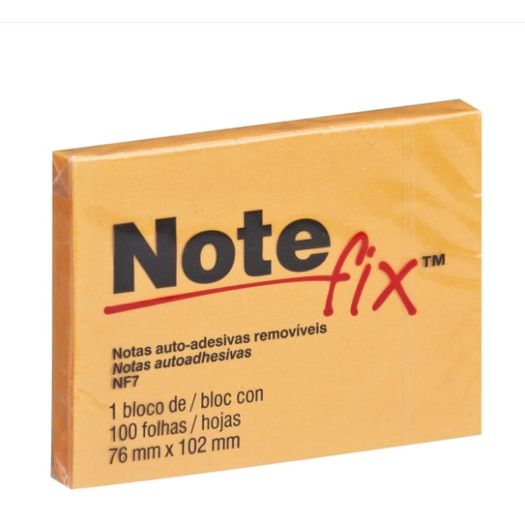 Bloco Note Fix Nf7 100 Folhas 76x102mm Laranja Hb00416081 3m
