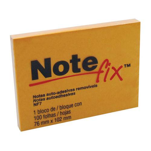 Bloco Notefix Nf7 76x102 Laranja 100 Folhas 3m