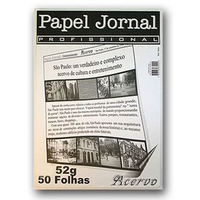 Bloco Papel Jornal Profissional 52 G/m² A-4 31,5X21,5Cm com 50 Folhas Acervo