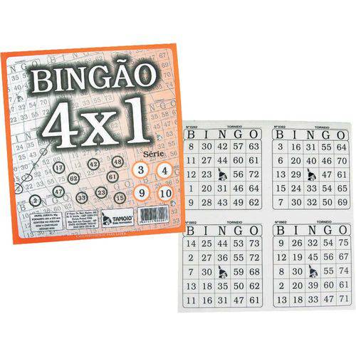 Bloco para Bingo Jornal Bingao 4 X1 100 Folhas Pct.c/06 Tamoio